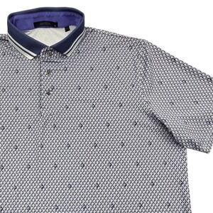 Greyson Diamonds All Day Golf Polo Shirt SS Navy Blue Geometric Mens XL
